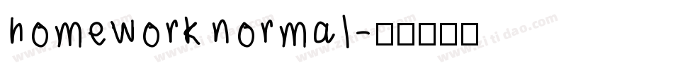 homework normal字体转换